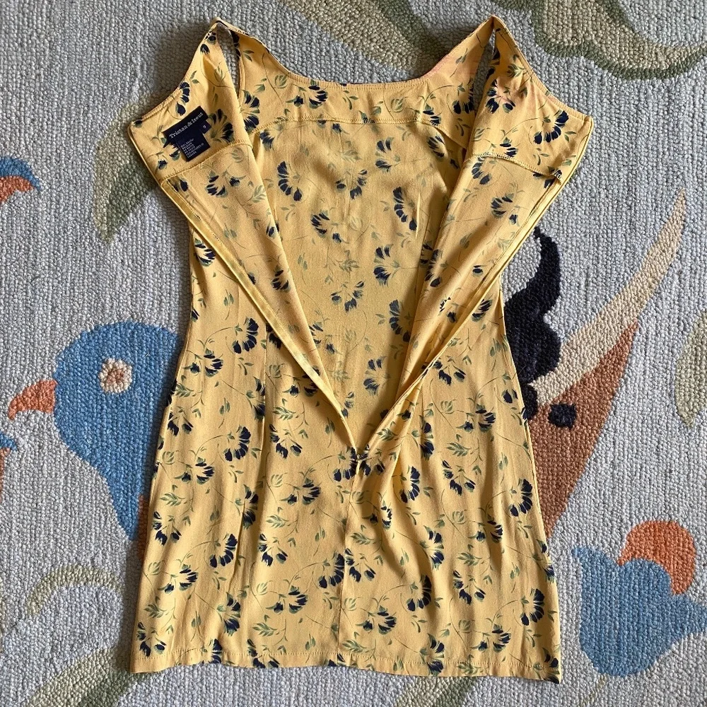 Tristan & Iseut I 90s I Floral Sleeveless Mini Sheath Dress I FLAWED - Picture 10 of 16